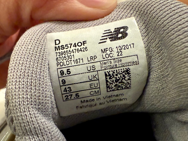 NEW BALANCE 574Team Away Grey/ Nimbus Cloud - Men’s size 9.5 - photo 5
