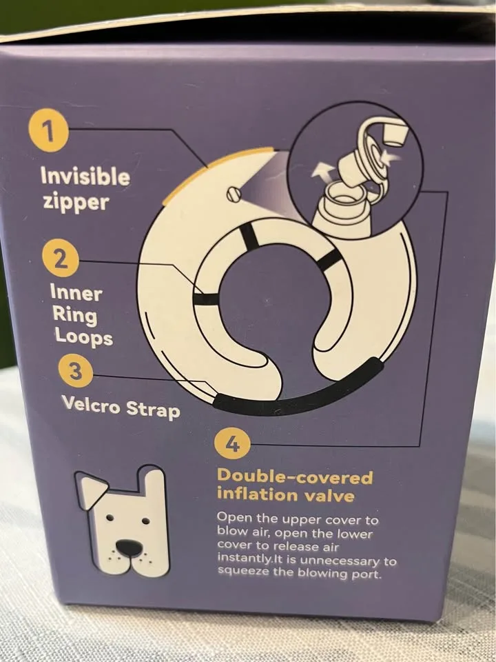 Inflatable Dog Cone Donut Collar Size M image indicator(2)