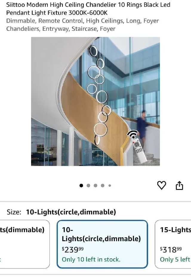 Siittoo 10-Ring Modern LED Chandelier | Light LED thumbnail