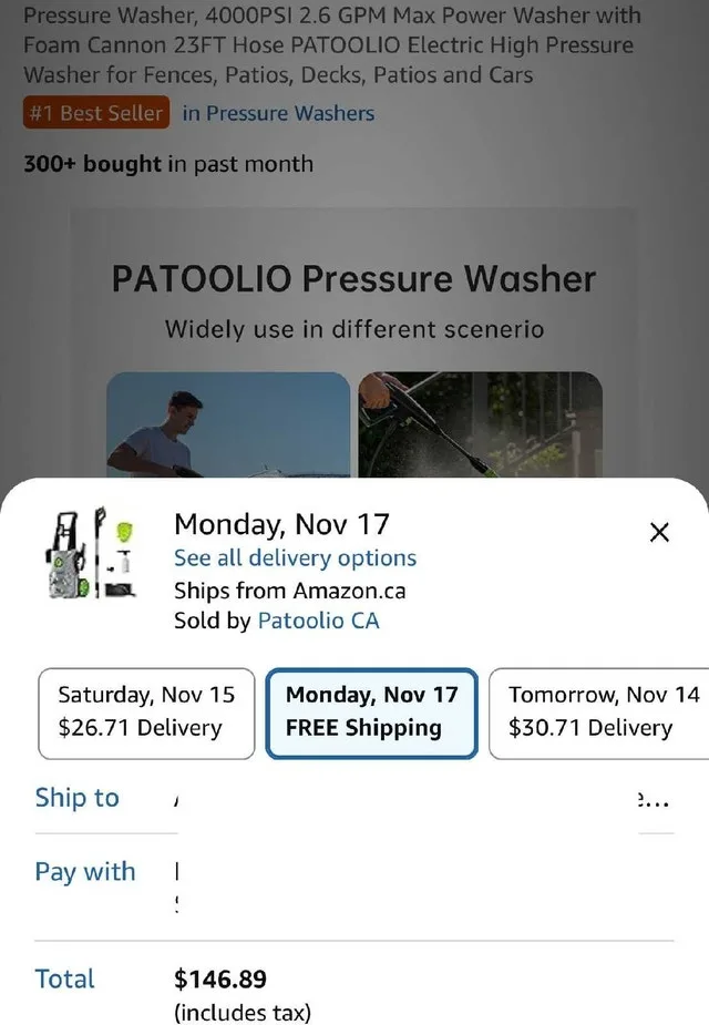 Patoolio 4000 PSI Electric Pressure Washer thumbnail