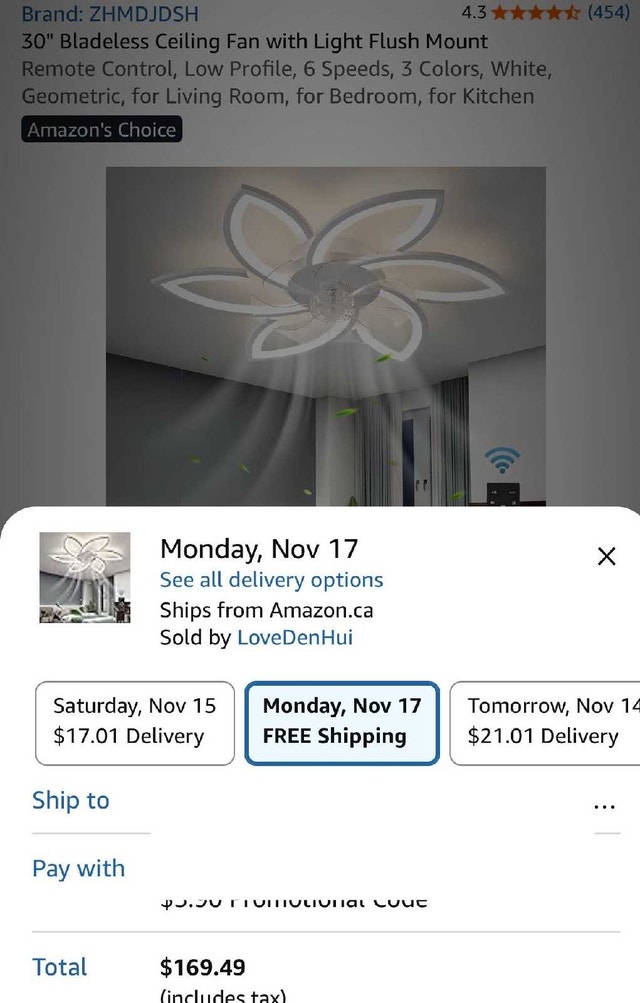 Modern 30" Geometric Ceiling Fan with Light