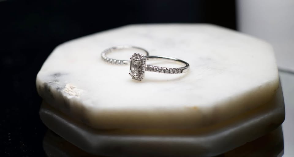 HELZBERG Diamond Wedding Ring Set 14K White Gold 1 1/4 ct - photo 2
