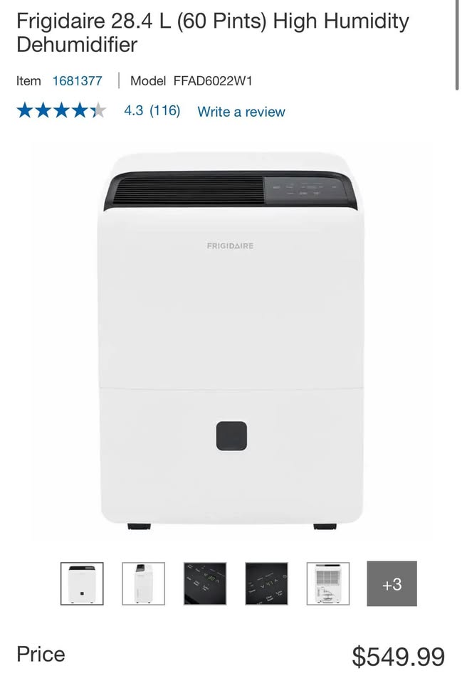 Frigidaire 60-Pint Dehumidifier (40% OFF) - photo 5