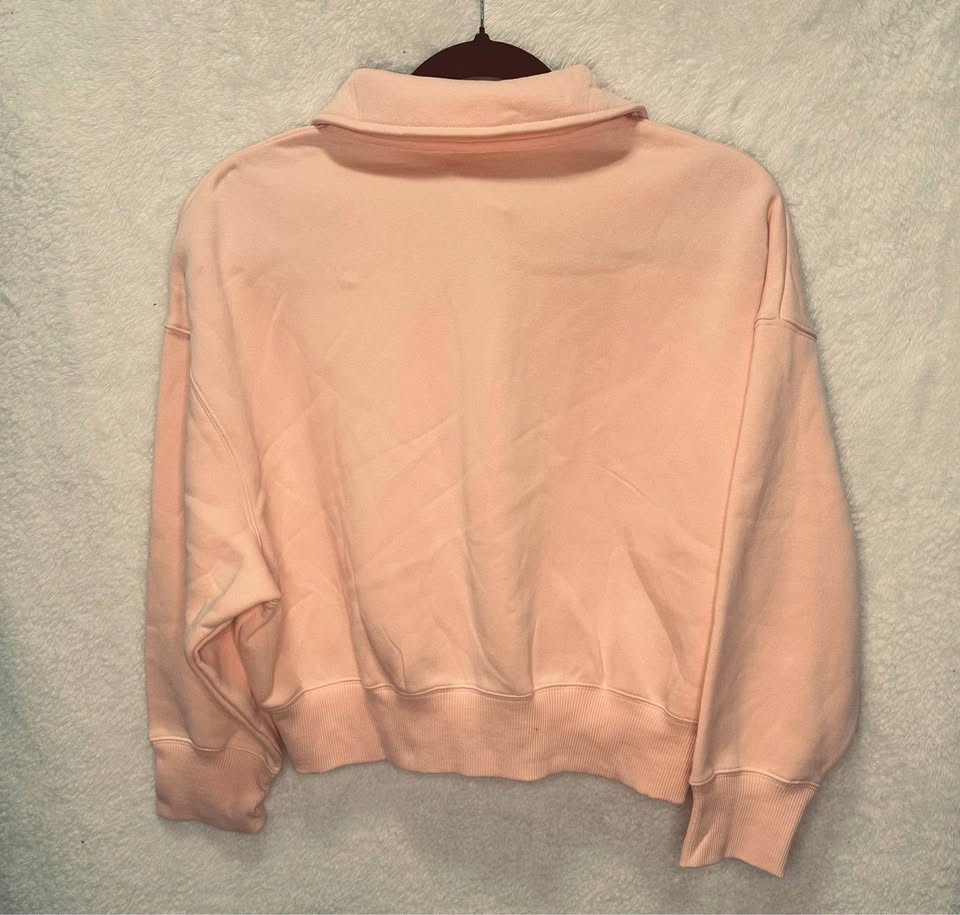 NWT Women's Nike Oversized Half-Zip Fleece Size S Crop Sweatshir - photo 2