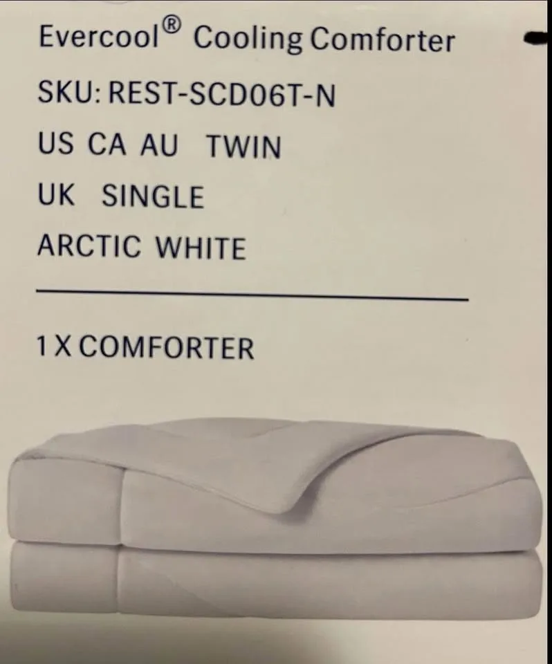 Rest Evercool Cooling Comforter Blanket/Arctic White Twin image indicator(4)