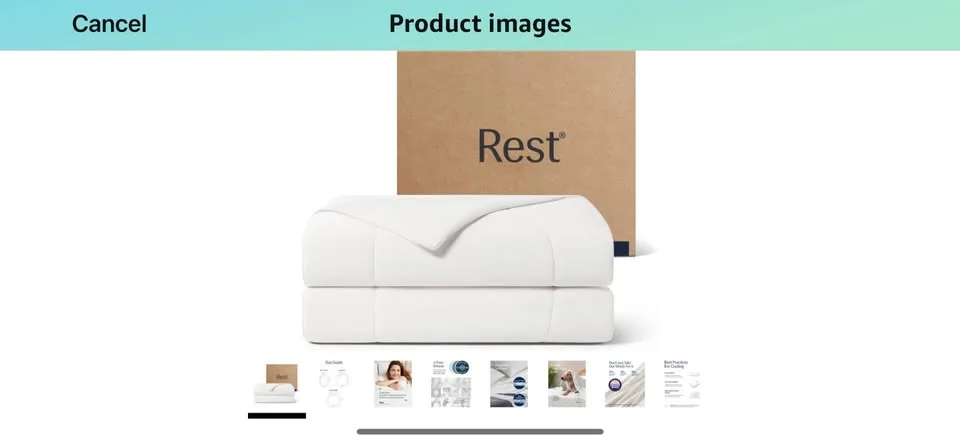 Rest Evercool Cooling Comforter Blanket/Arctic White Twin image indicator(5)