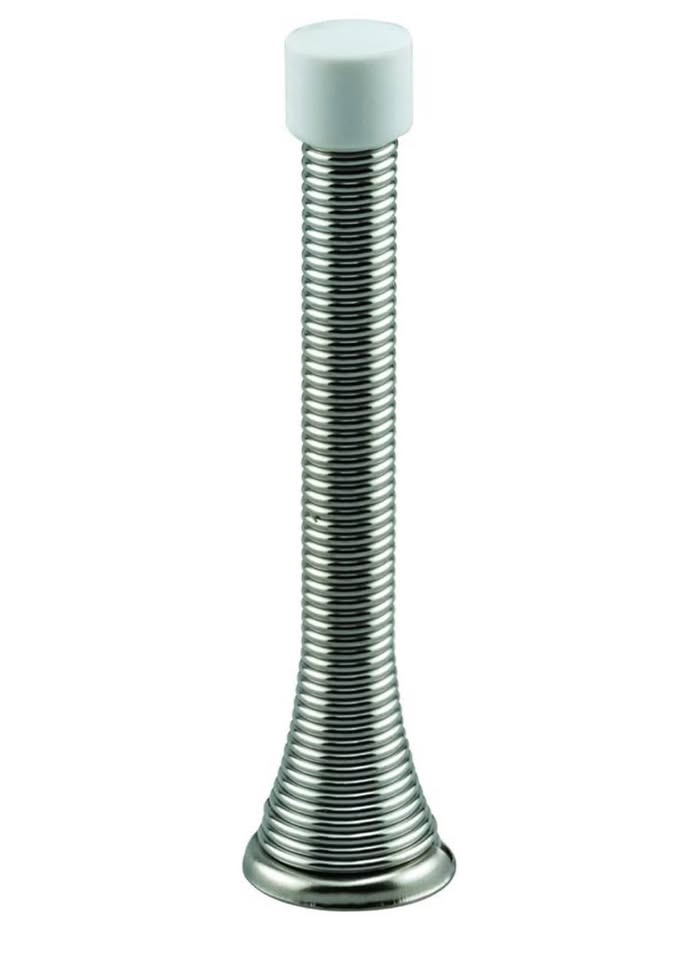 NIP Door Stop 5 Pack 4 In. Spring Steel Satin Chrome Heavy Duty - photo 3