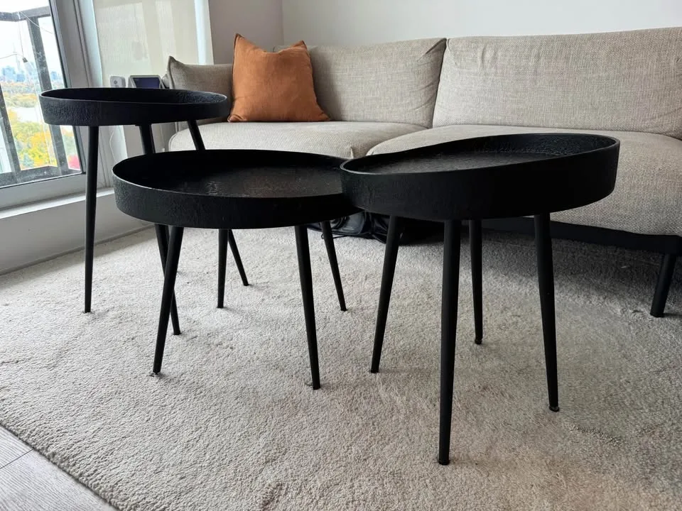 Set of 3 Black Accent Tables – Structube image indicator(3)