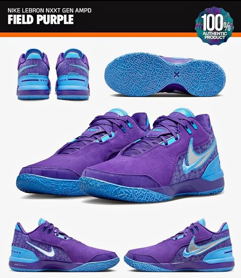 Nike LeBron Gen AMPD Purple 10 Men 11.5 Women Basketball Shoes