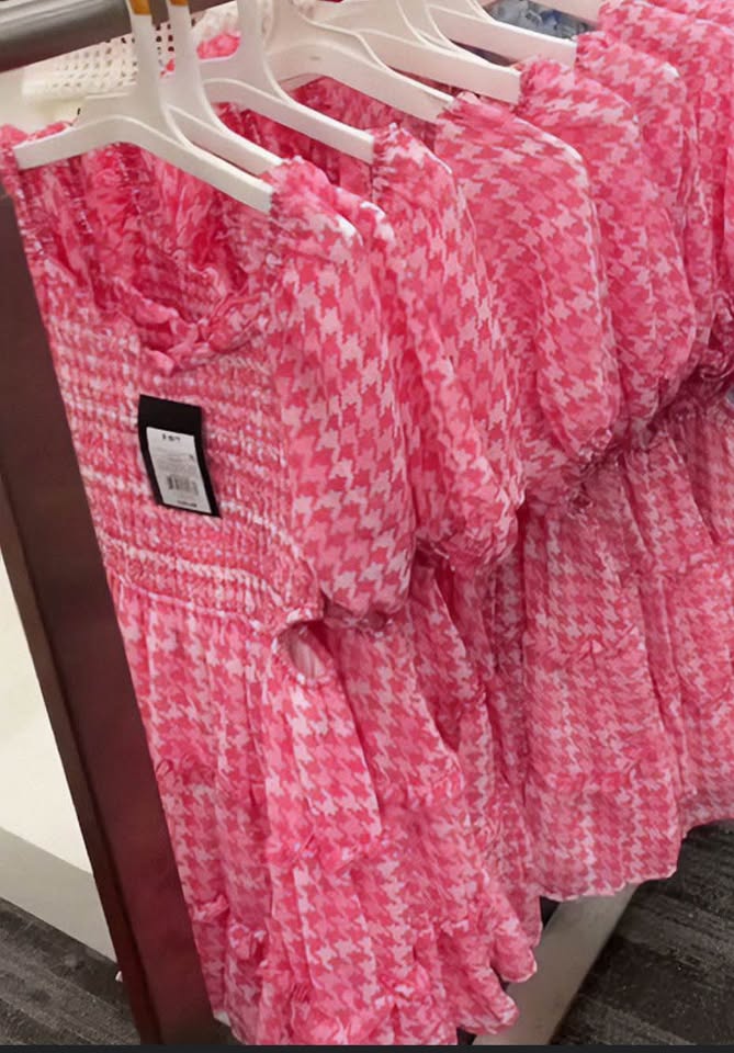NWT Target Girls Smocked Dress Sz XS-XL Pink/White - photo 4