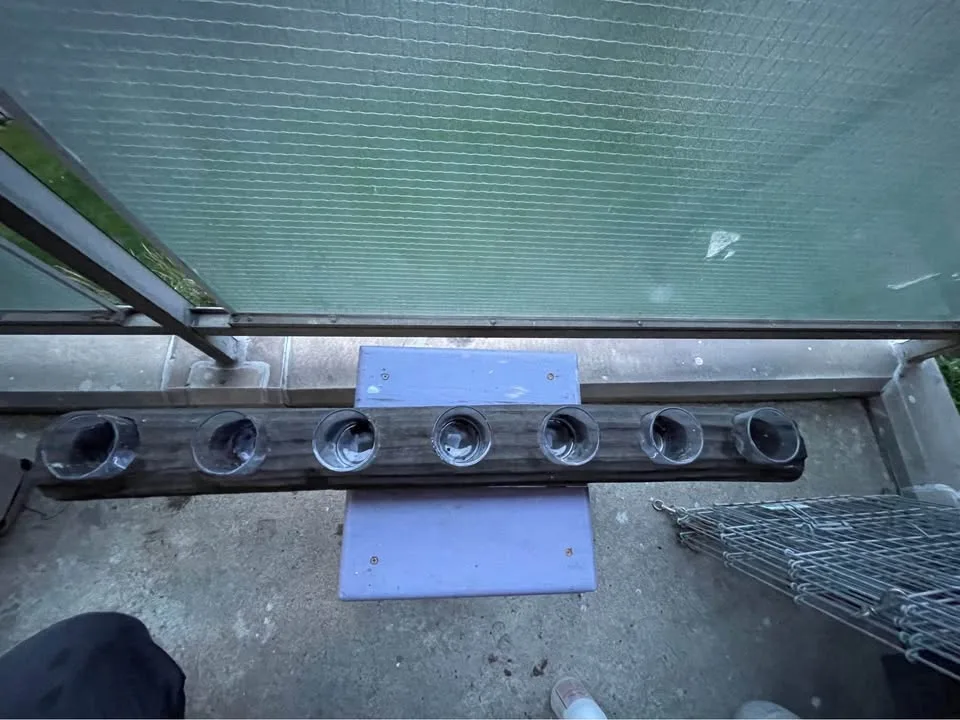 Rustic Wood Candle Holder with 8 Glass Votives image indicator(2)