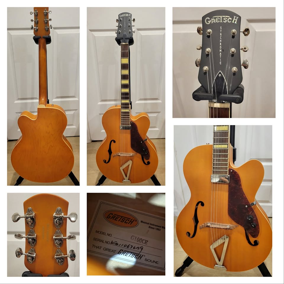 $1000 Gretsch Archtop Acoustic Electric Guitar