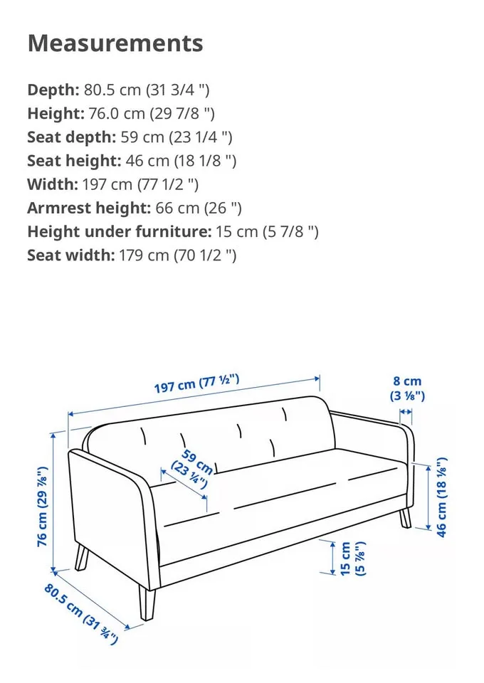 IKEA Linanas 3-seater couch( need gone ASAP!) image indicator(2)