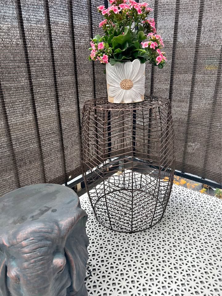Metal garden stool for plants, balcony, patio