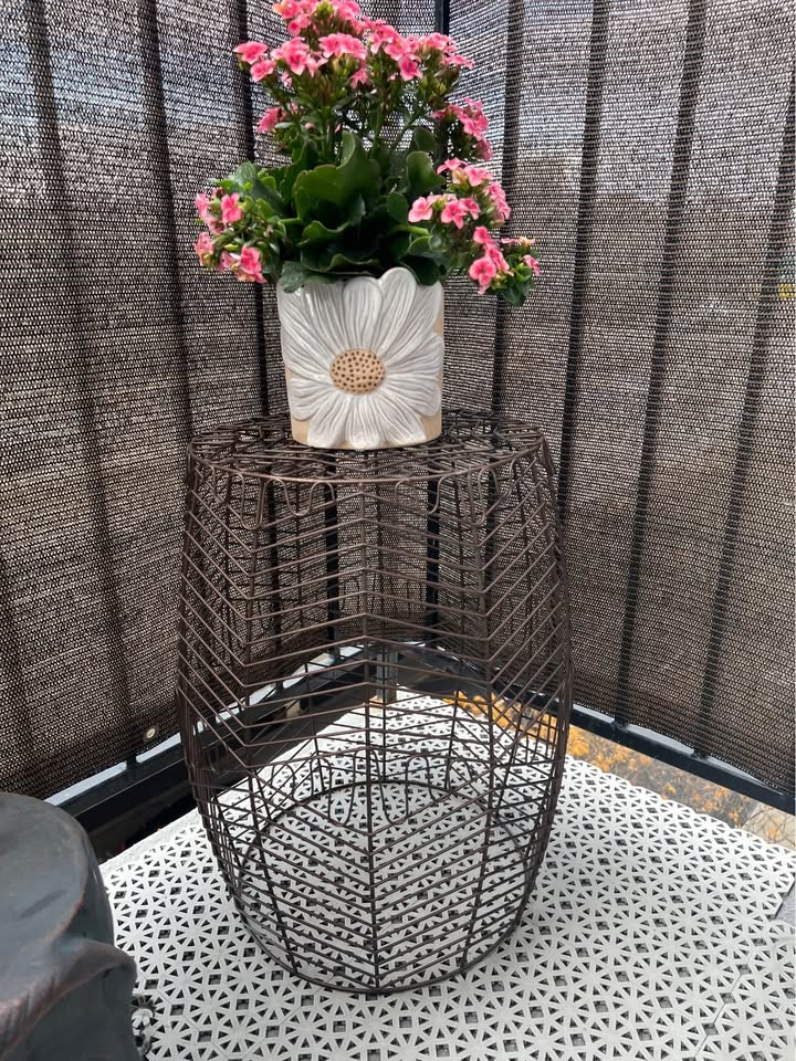Metal garden stool for plants, balcony, patio - photo 3