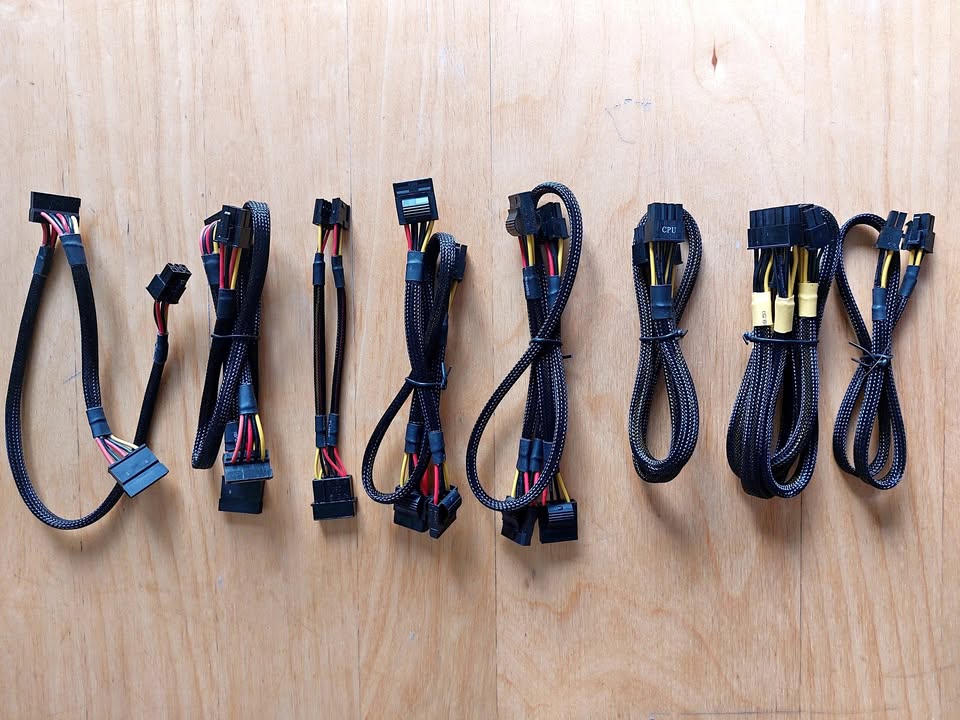 Sleeved Power Cables for Modular PC Power Supply