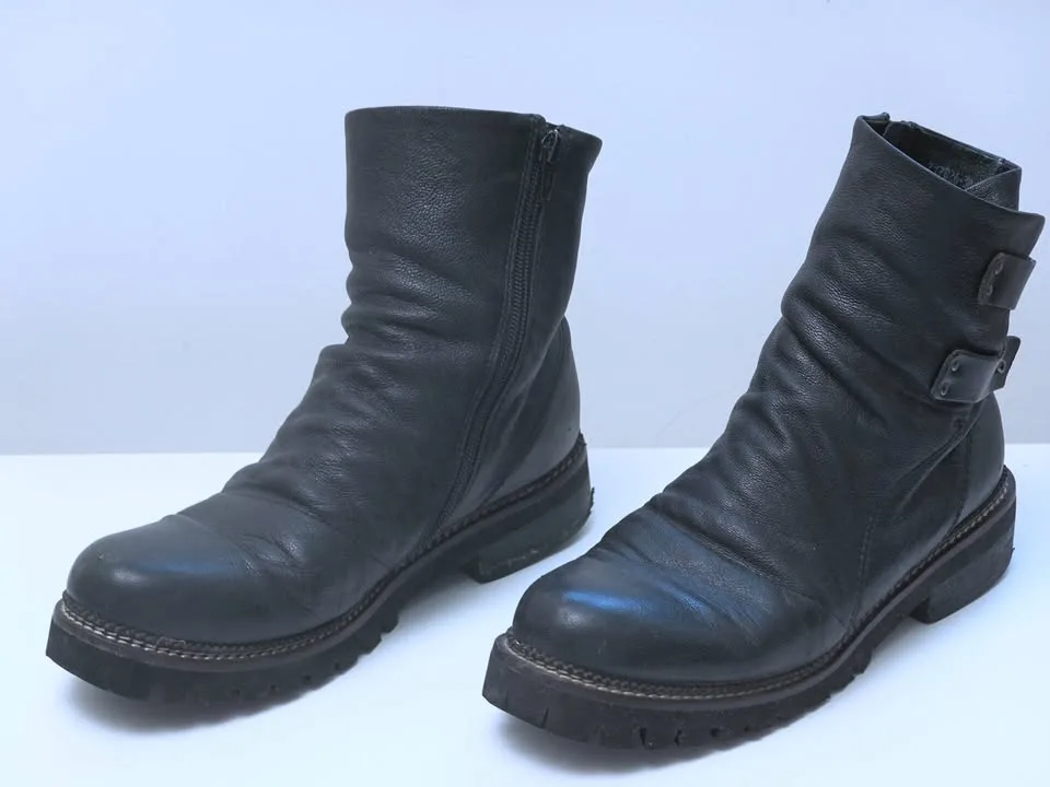 Yuko Imanishi+ Black Leather Boots (38 / W7.5) image indicator(2)