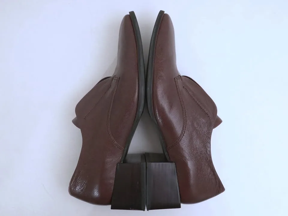 Yuko Imanishi+ Tsubasa Brown Leather Loafers, 1.8” Heel (39 / W8 image indicator(6)