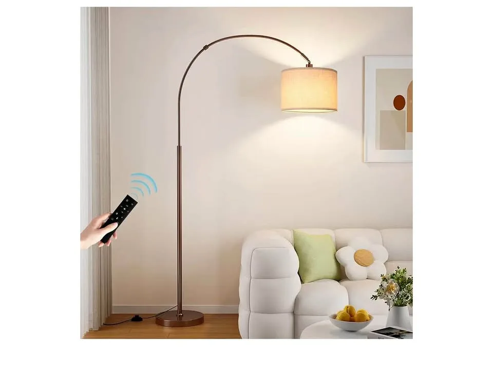 Ambimall Remote-Controlled Arc Floor Lamp