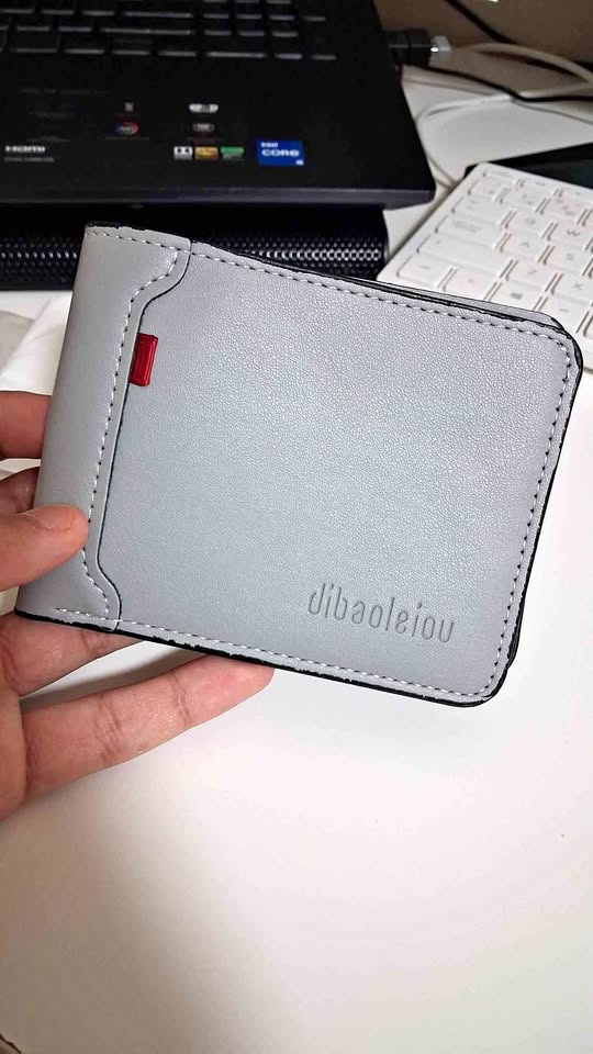 Men’s Leather + Cloth Wallet – Slim & Stylish (Brand New)