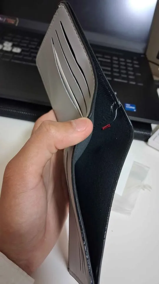 Men’s Leather + Cloth Wallet – Slim & Stylish (Brand New) image indicator(2)