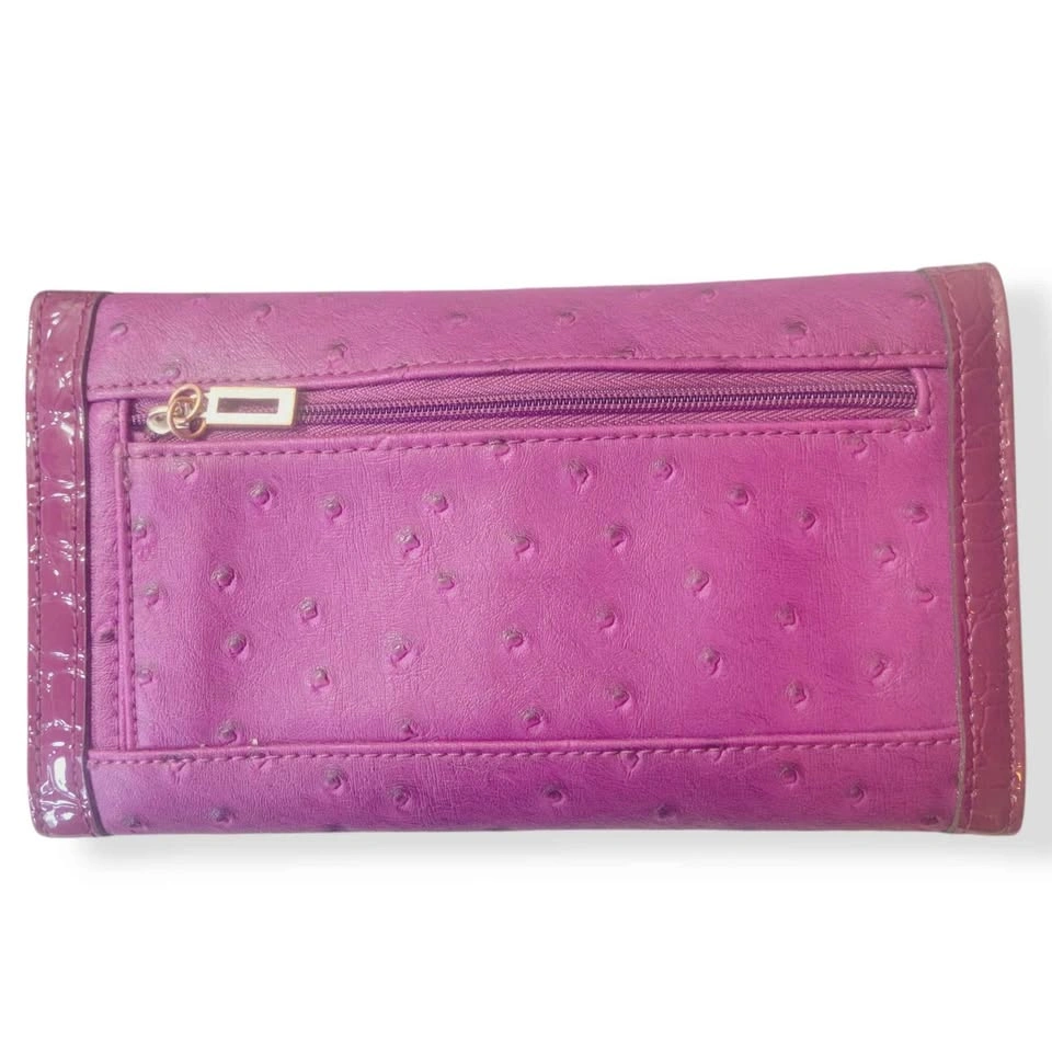 GUESS Authentic Tamora Trifold Leather Purple Women's Wallet - photo 3