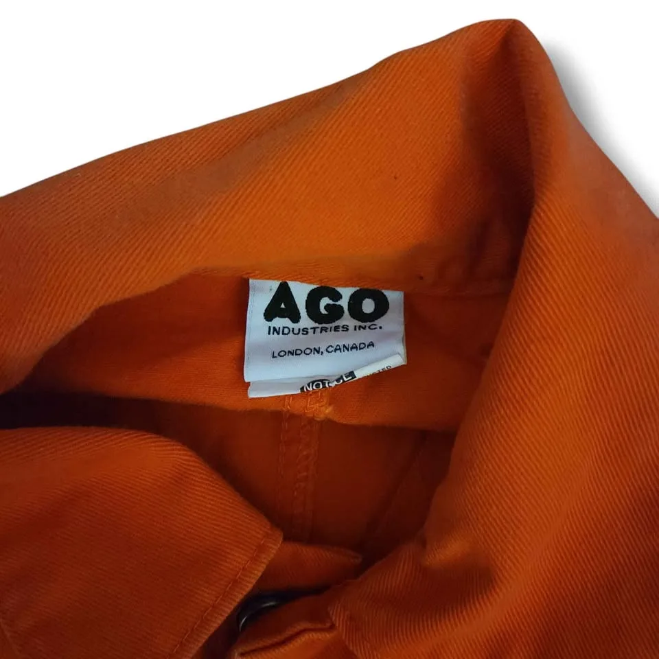AGO High Vis Flame Visitant Industrial Work Mens Orange Jumpsuit image indicator(5)