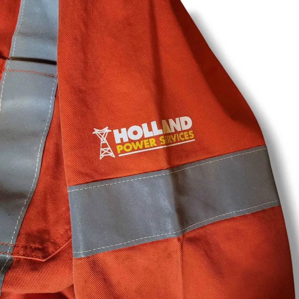 AGO High Vis Flame Visitant Industrial Work Mens Orange Jumpsuit image indicator(6)