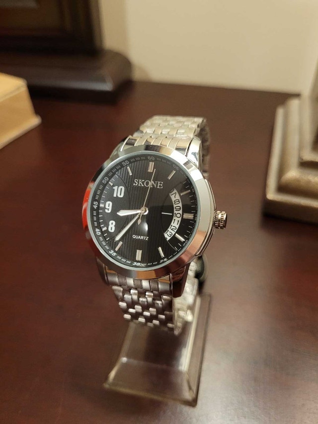 Brand New Skone Silver and Black Quartz Men's Watch - photo 3