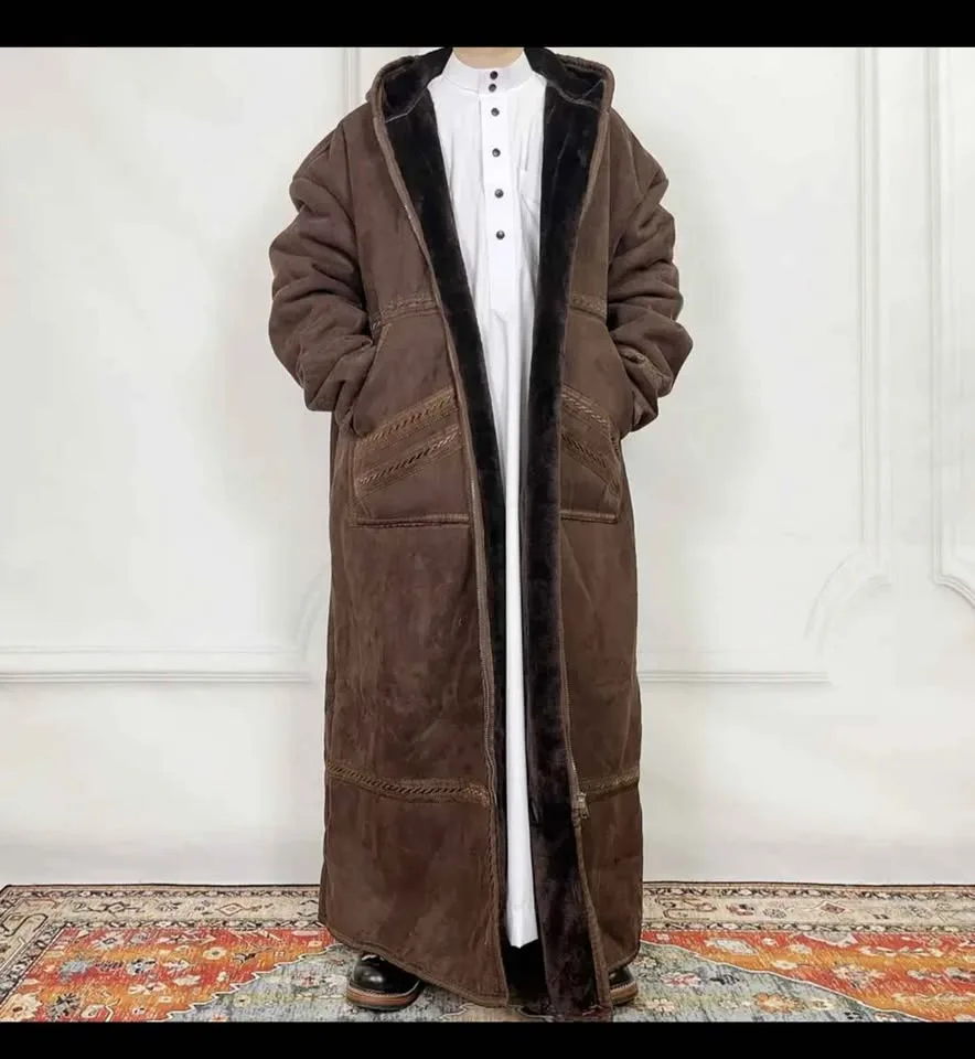 Farwa bisht Moroccan winter jacket thobe image indicator(4)