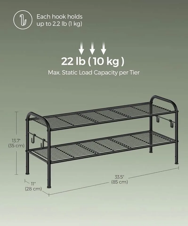 SONGMICS 2-Tier Shoe Rack - Brand New image indicator(3)