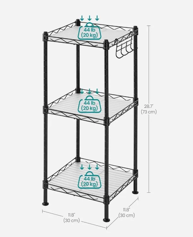 SONGMICS 3-Tier Bathroom Shelf image indicator(3)