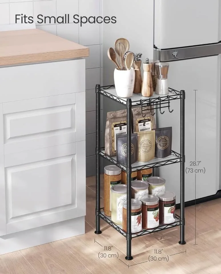 SONGMICS 3-Tier Bathroom Shelf image indicator(4)