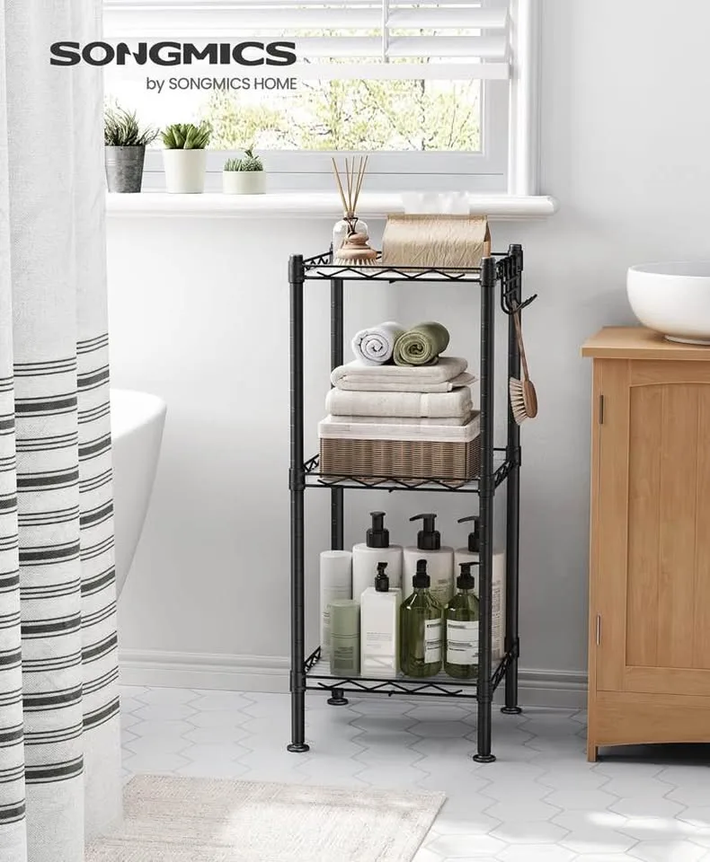 SONGMICS 3-Tier Bathroom Shelf image indicator(5)