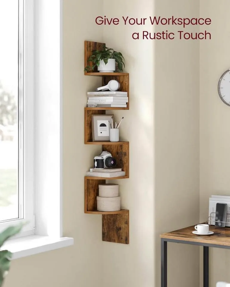 ✨ VASAGLE 5-Tier Corner Wall Shelf ✨ Brand New image indicator(5)