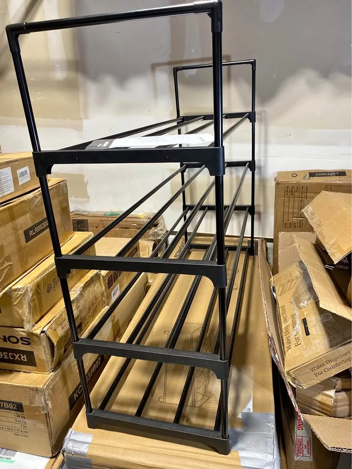 SONGMICS 4-Tier Shoe Rack—Stores 20-25 Pairs