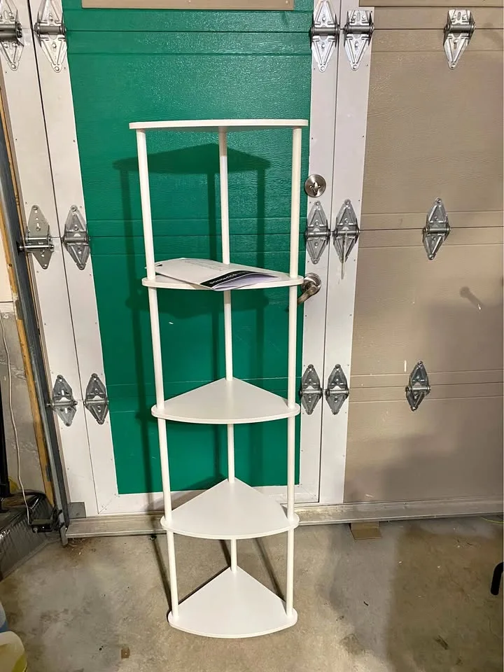 ✨ SONGMICS HOME 5-Tier Corner Shelf – Snow White ✨ Brand New