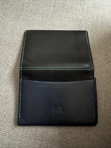 Mywalit Card Holder black w/ teal stitches Pre-Owned image indicator(3)