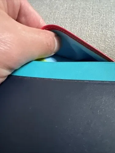 Mywalit Card Holder black w/ teal stitches Pre-Owned image indicator(6)