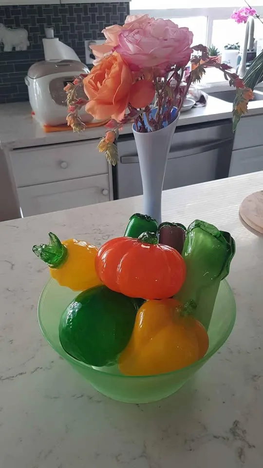 Vegetables & fruit glass decor image indicator(4)