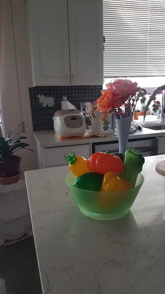 Vegetables & fruit glass decor image indicator(5)