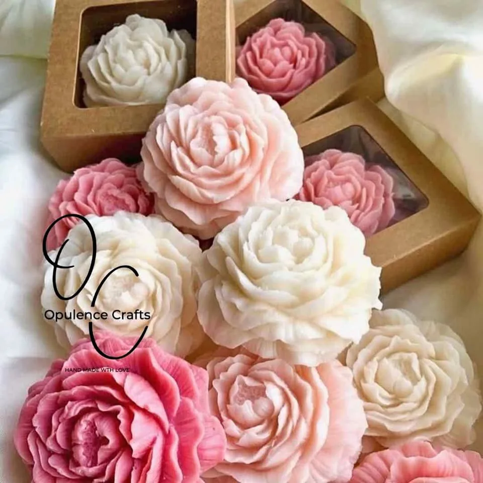 Exquisite Handmade Peony Flower Candles 🌸