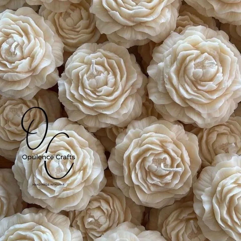 Exquisite Handmade Peony Flower Candles 🌸 image indicator(3)