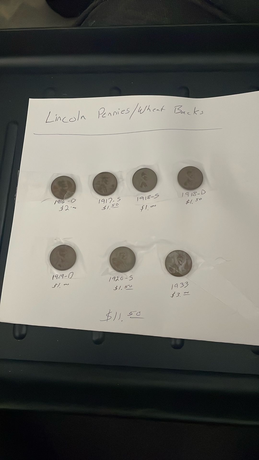 Common Lincoln Head Wheat Back Pennie’s