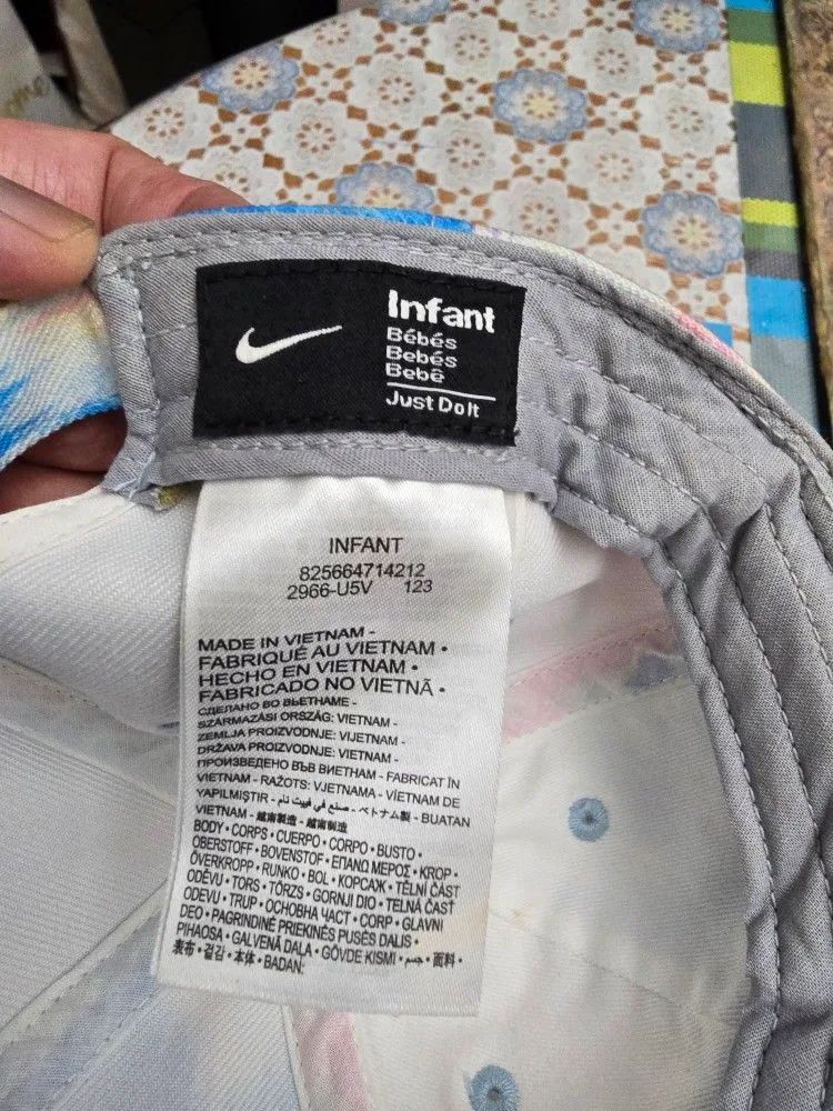 Nike Infant Printed Curved Brim Cap Pink n Blue image indicator(5)