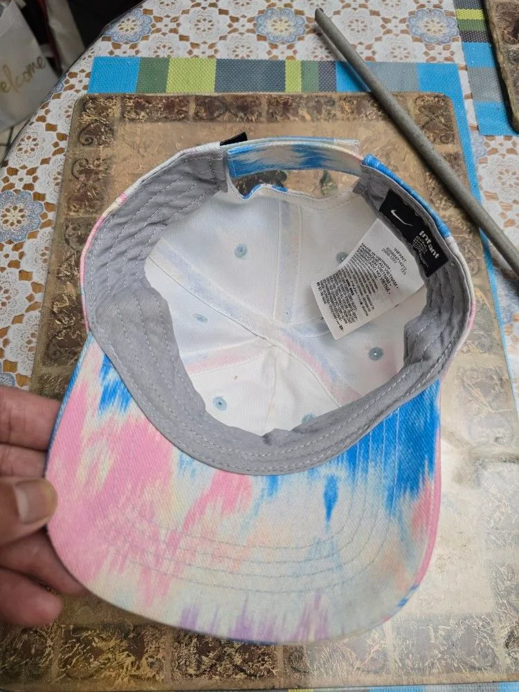 Nike Infant Printed Curved Brim Cap Pink n Blue image indicator(6)