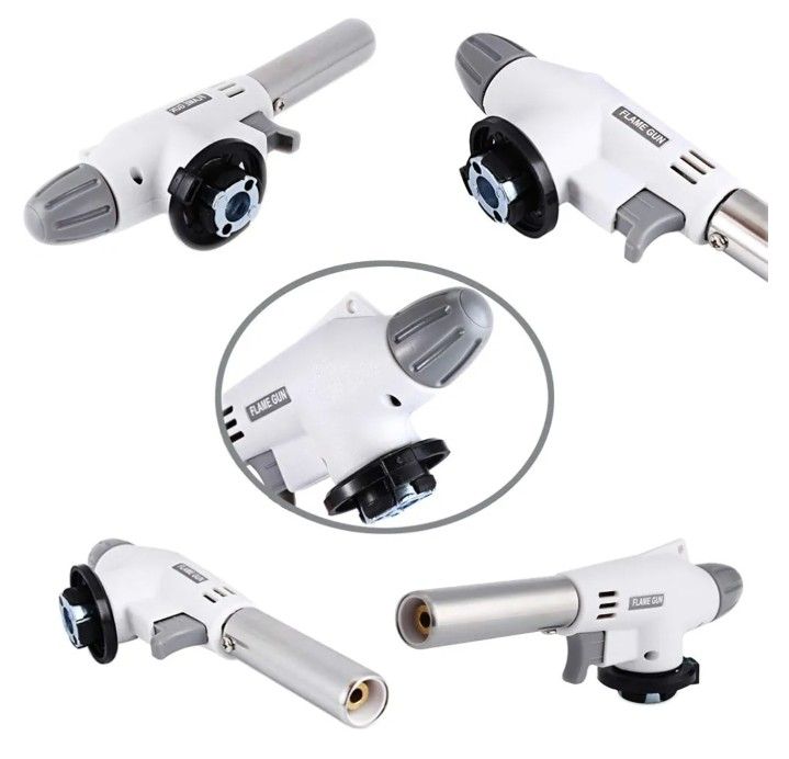Adjustable Butane Flame Gun Blow Torch Head w/ Electronic Trigge - photo 3