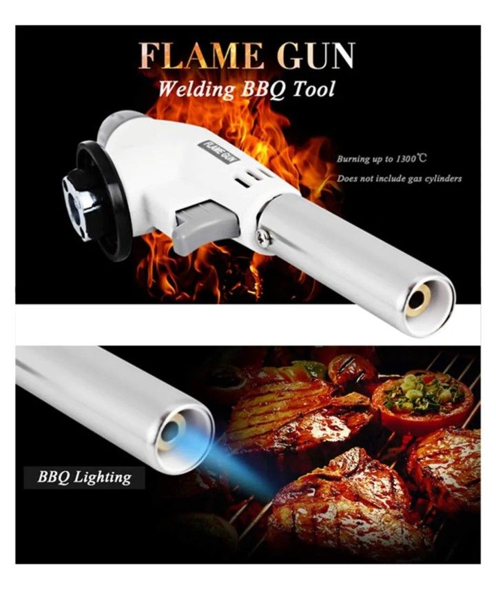 Adjustable Butane Flame Gun Blow Torch Head w/ Electronic Trigge - photo 4