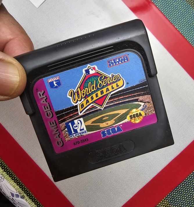 World Series Baseball Sega Game Gear 1994 Cartridge Only Authent - photo 3