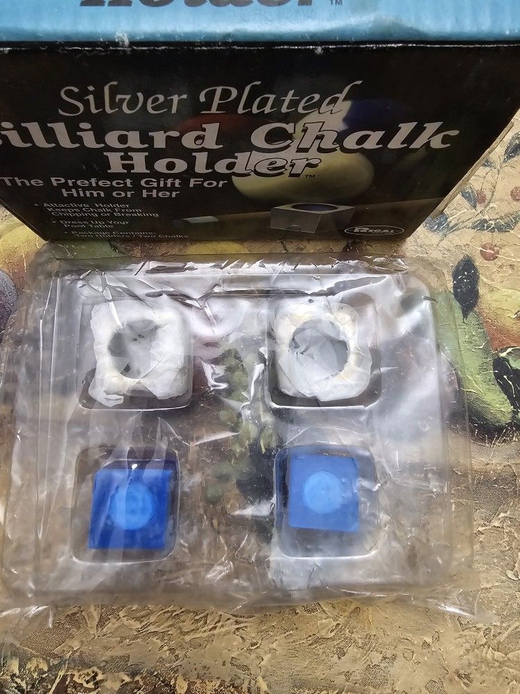 REGAL Silver Plated Billiard Chalk Holder Set - photo 3